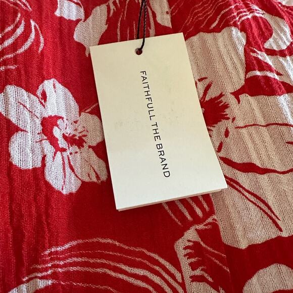 NWT Faithfull the Brand Maivi Floral Print Strapless Midi Dress Size 4 - Picture 8 of 9